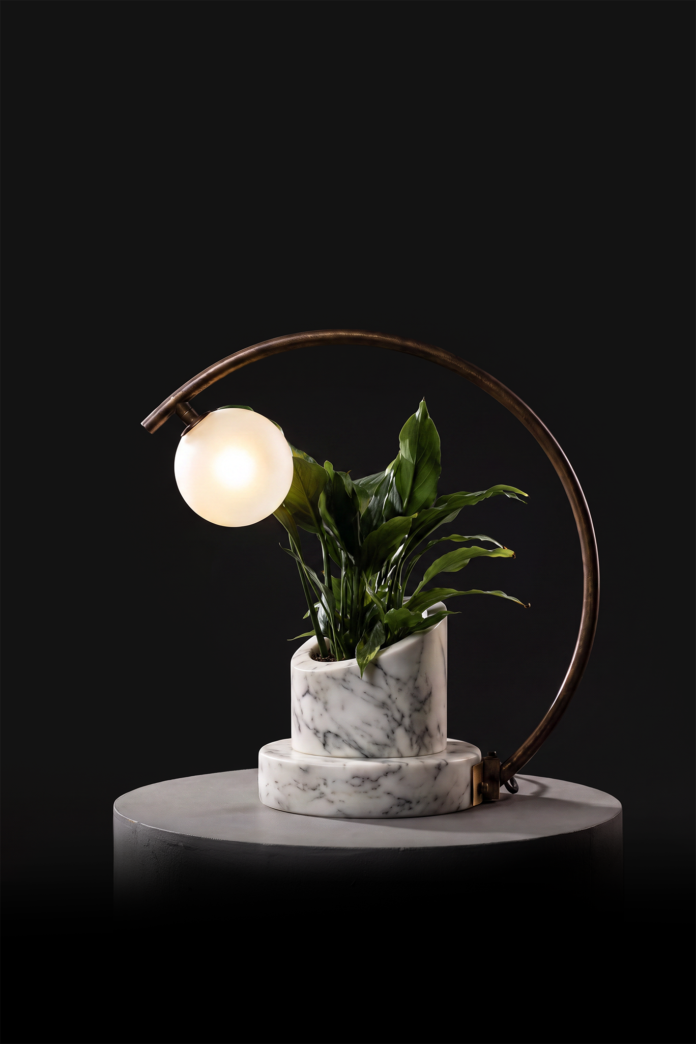 Arabescato / Oxidised Brass / Spathiphyllum