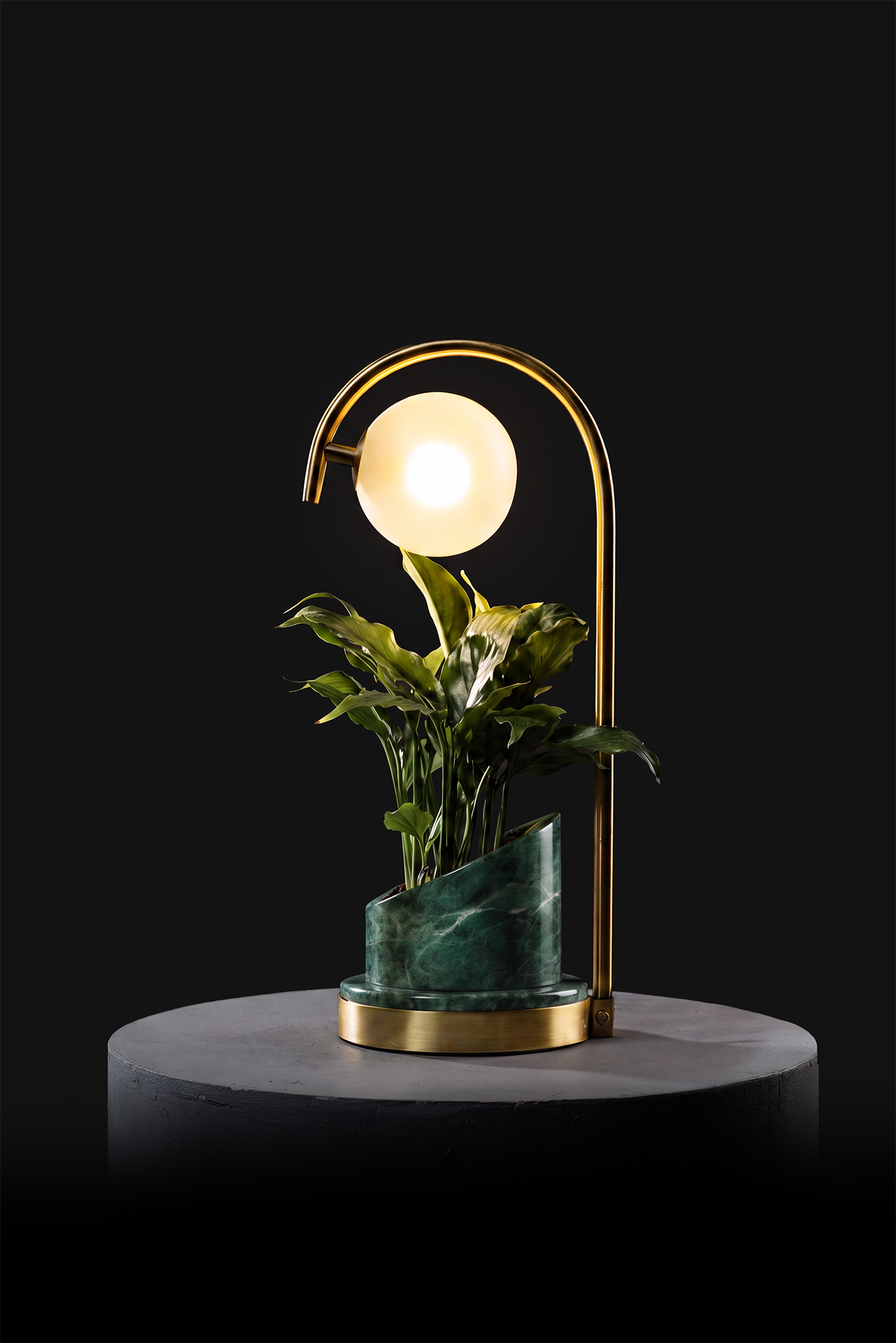 Verde Indian / Polished Brass / Spathiphyllum